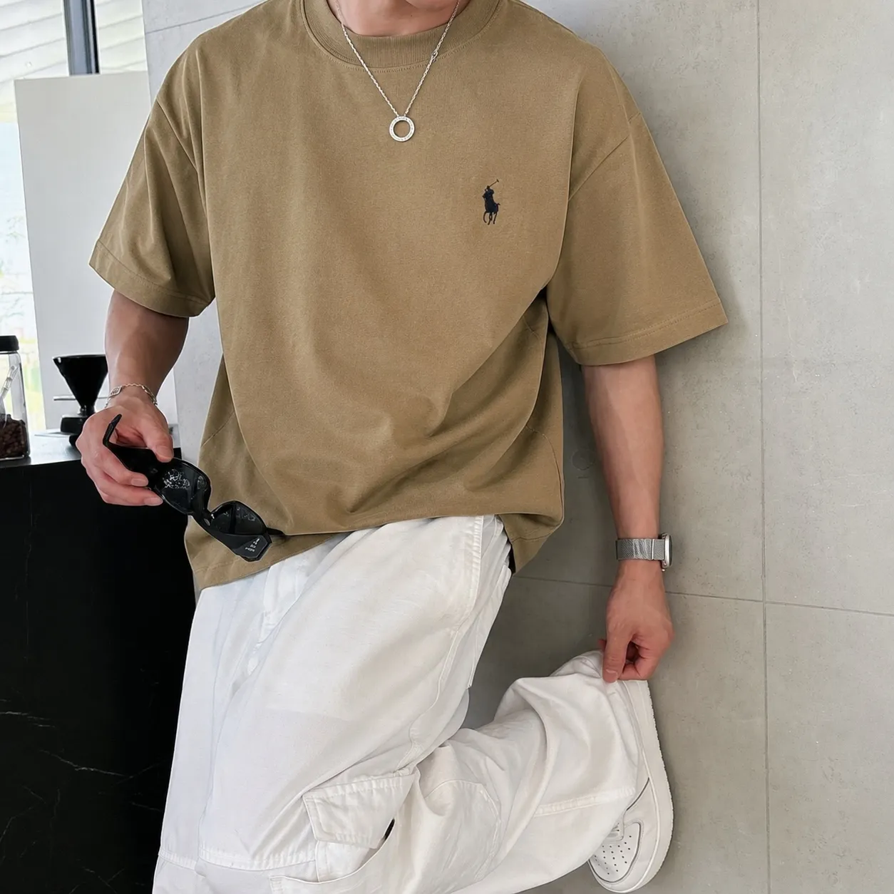Ralph*Lauren* Hot Sale · g 《 》 tee ， Same Style ， : Black White Coffee Brown Size：S（90-130 ） M（125-150 ） L（135-165 ） XL（160-190 ） XXL（185 ）